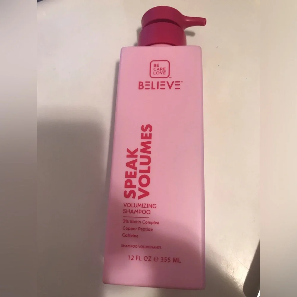 ☀️ Believe Speak Volumes Volumizing Shampoo - Pink Bottle
